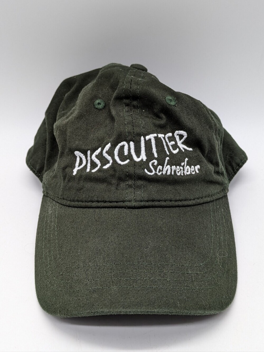 Pisscutter Schreiber Green White Hook & Loop Cotton Hat
